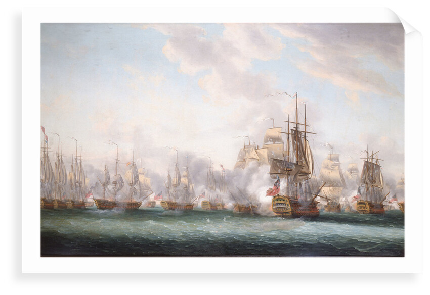 The Battle of the Saints, 12 April 1782 by Nicholas Pocock