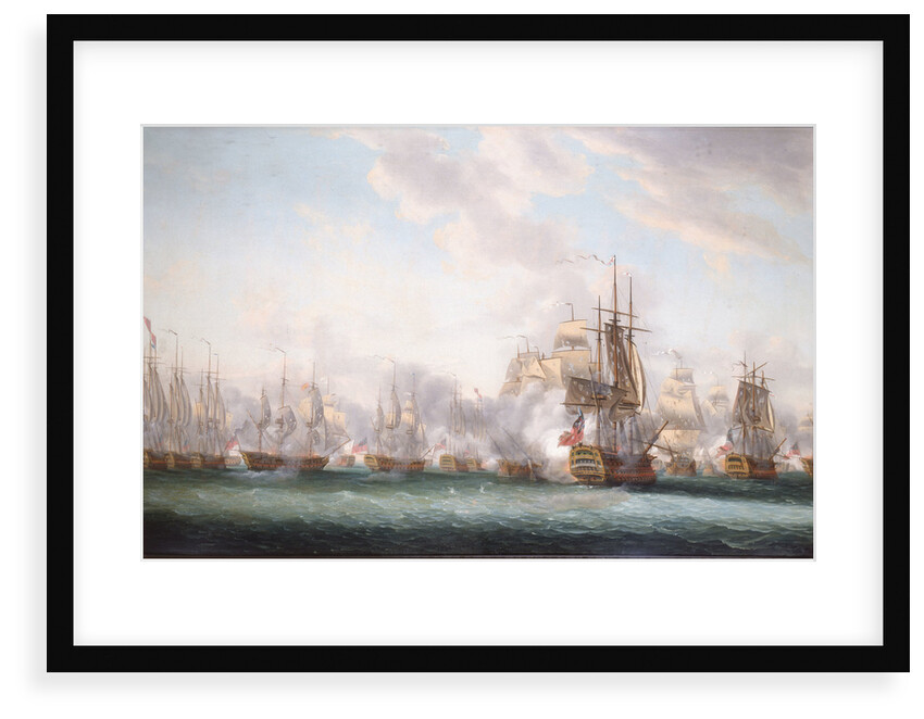 The Battle of the Saints, 12 April 1782 by Nicholas Pocock