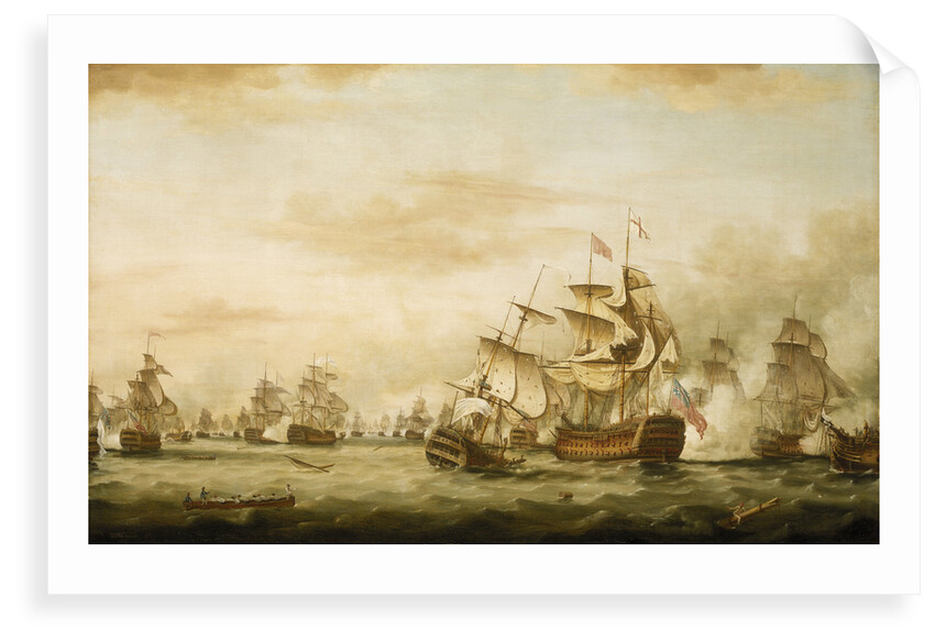 The Battle of the Saints, 12 April 1782, end of the action by Thomas Whitcombe