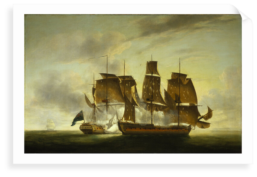 The capture of the 'Amazone' by HMS 'Santa Margarita', 29 July 1782 by Robert Dodd