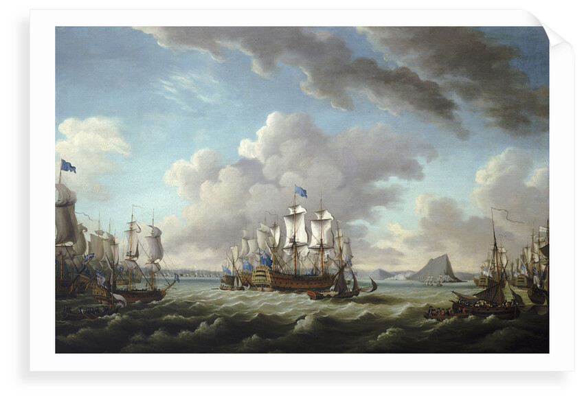 Relief of Gibraltar by Earl Howe, 11 October 1782 by Richard Paton