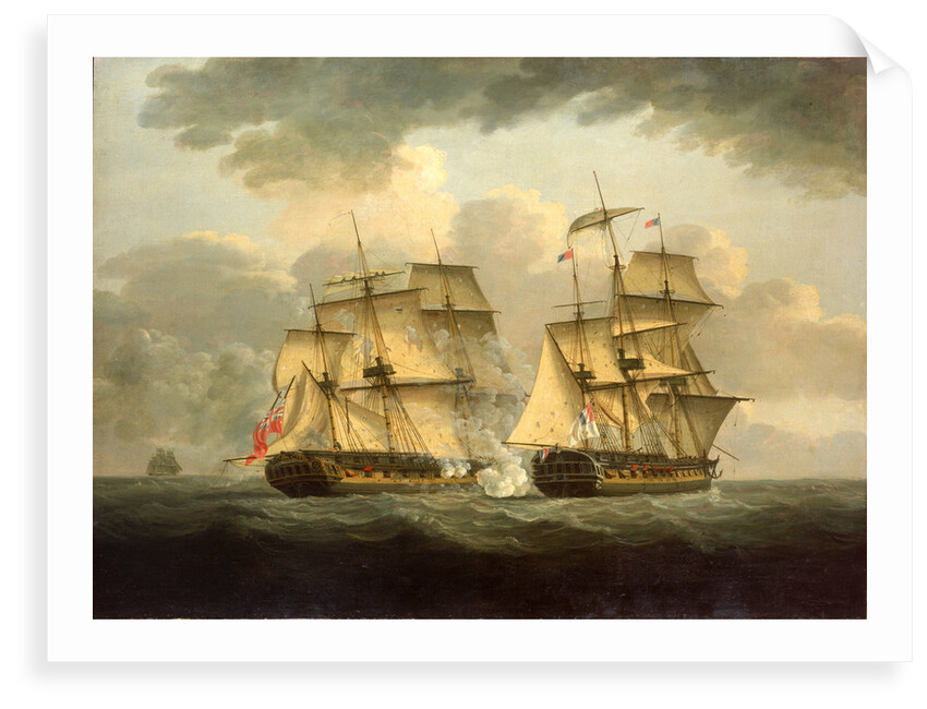 Action between HMS 'Venus' and the 'Semillante', 27 May 1793 by Thomas Elliott