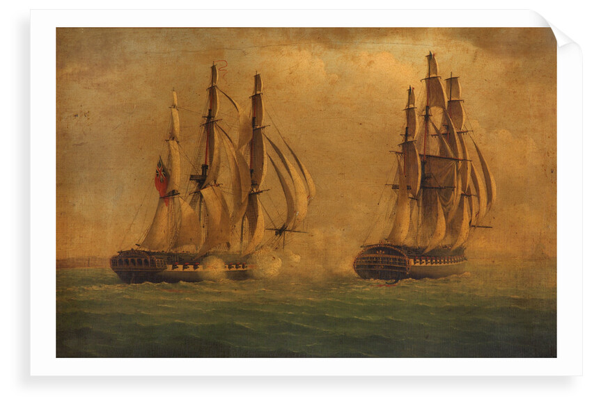 Action between HMS 'Crescent' and the 'Reunion', 20 October 1793: ships engaged by C. M. Jones