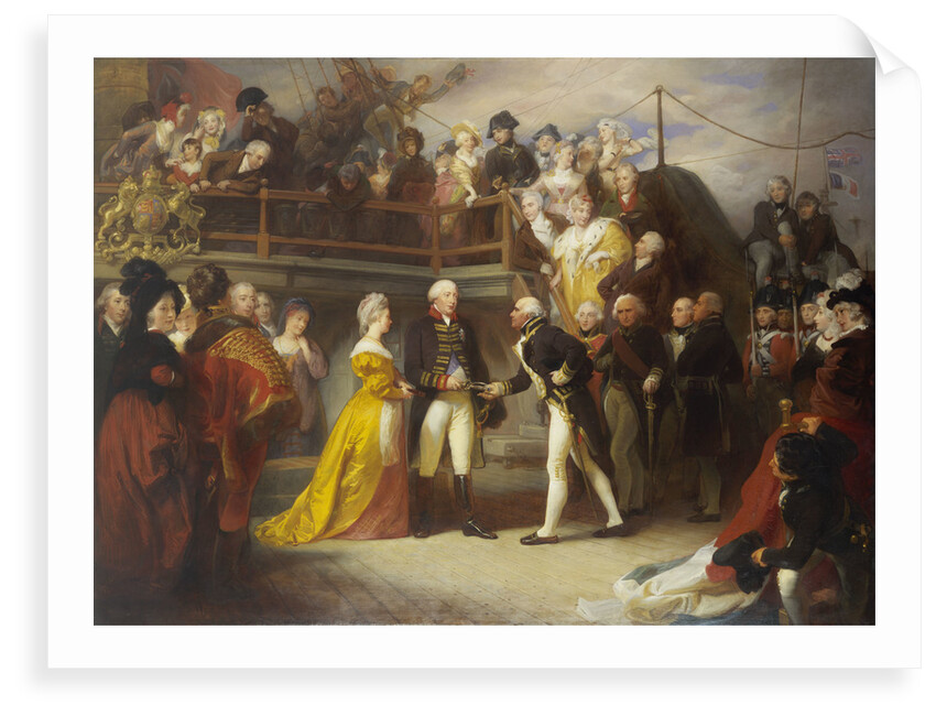 Visit of George III to Howe's Flagship, the 'Queen Charlotte', 26 June 1794 by Henry Perronet Briggs