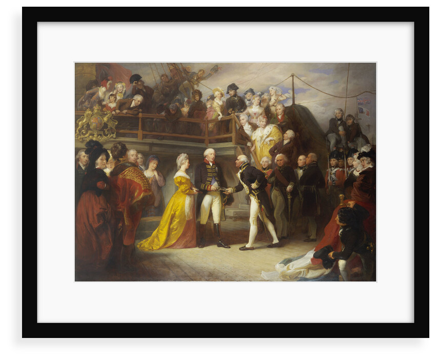 Visit of George III to Howe's Flagship, the 'Queen Charlotte', 26 June 1794 by Henry Perronet Briggs