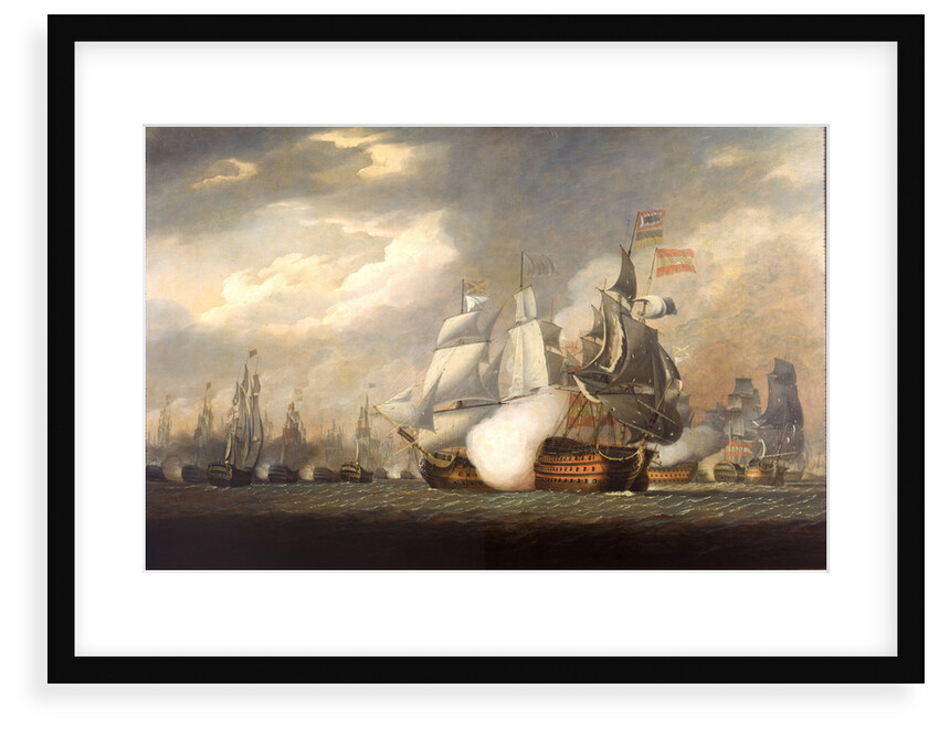 The 'Victory' raking the Spanish 'Salvador del Mundo' at the Battle of Cape St Vincent, 14 February 1797 by Robert Cleveley