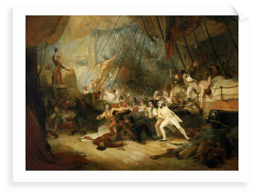 Nelson boarding the 'San Josef' at the Battle of Cape St Vincent, 14 February 1797 by George Jones