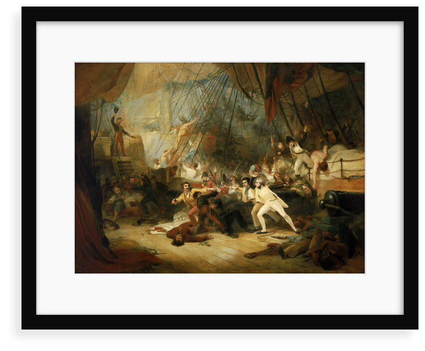 Nelson boarding the 'San Josef' at the Battle of Cape St Vincent, 14 February 1797 by George Jones
