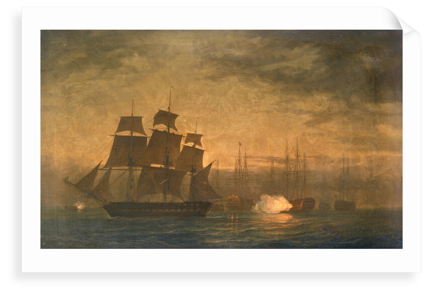 Escape of HMS 'Clyde' from the Nore mutiny, 30 May 1797 by William Joy