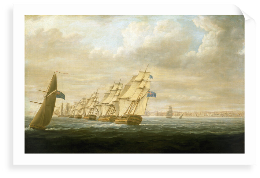 Nelson's inshore blockading squadron at Cadiz, July 1797 by Thomas Buttersworth