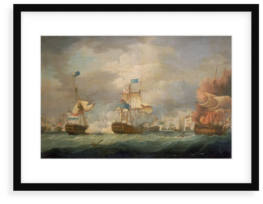 The Battle of Camperdown, 11 October 1797 by Thomas Whitcombe
