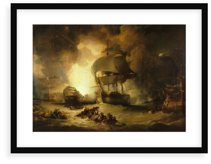 The destruction of 'L'Orient' at the Battle of the Nile, 1 August 1798 by George Arnald