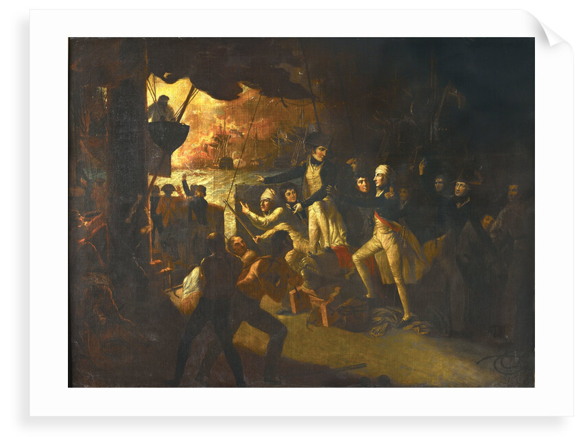Nelson coming on deck at the Battle of the Nile, 1 August 1798 by Daniel Orme