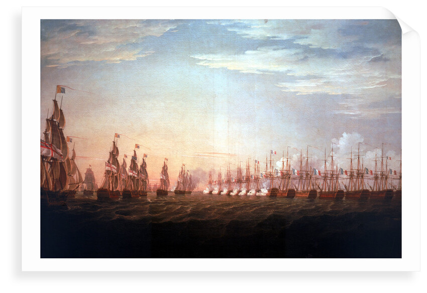 The Battle of the Nile, 1 August 1798, beginning of the action by Thomas Whitcombe