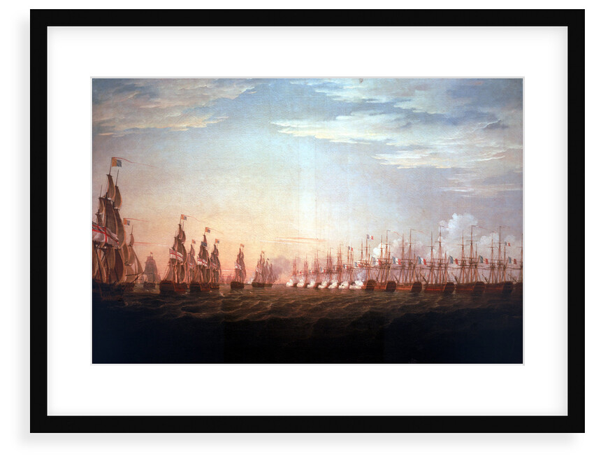 The Battle of the Nile, 1 August 1798, beginning of the action by Thomas Whitcombe