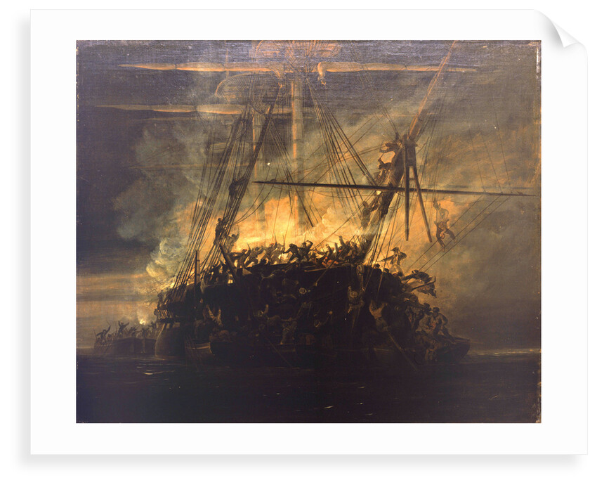 Cutting out the 'Chevrette', 21 July 1801 by John Christian Schetky