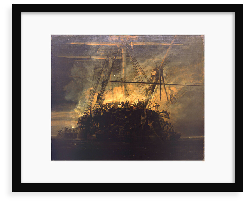 Cutting out the 'Chevrette', 21 July 1801 by John Christian Schetky