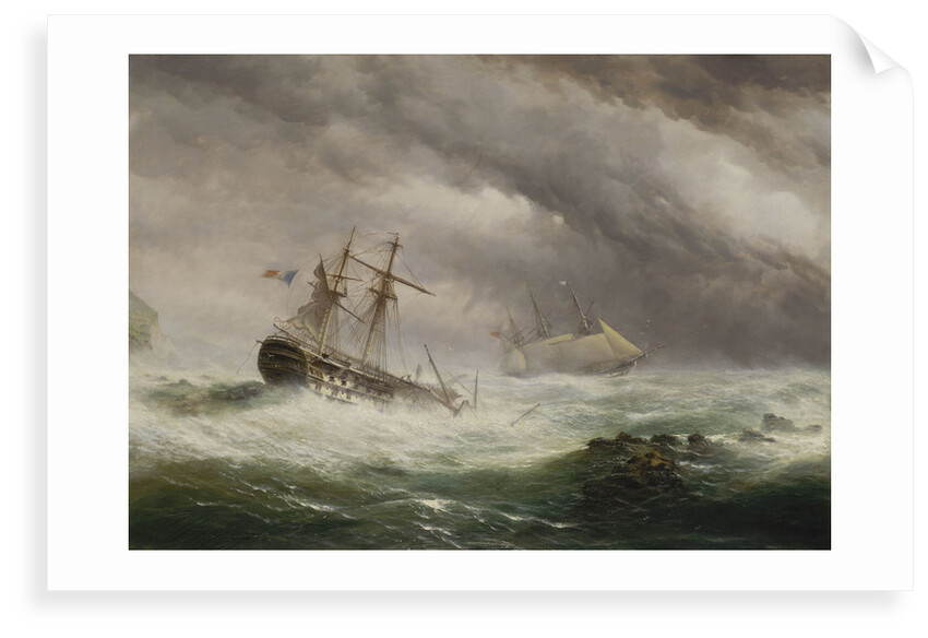HMS 'Endymion' rescuing a French two-decker, 1803 by Ebenezer Colls