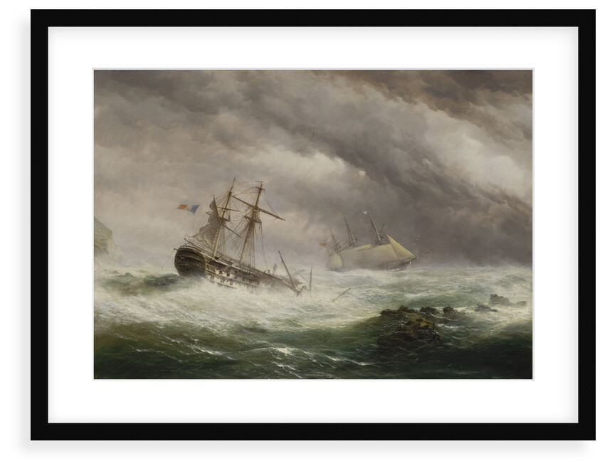 HMS 'Endymion' rescuing a French two-decker, 1803 by Ebenezer Colls