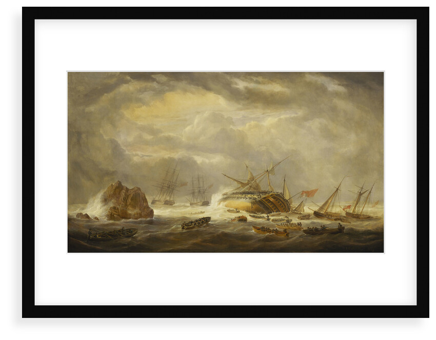 Loss of The 'Magnificent', 25 March 1804 by John Christian Schetky