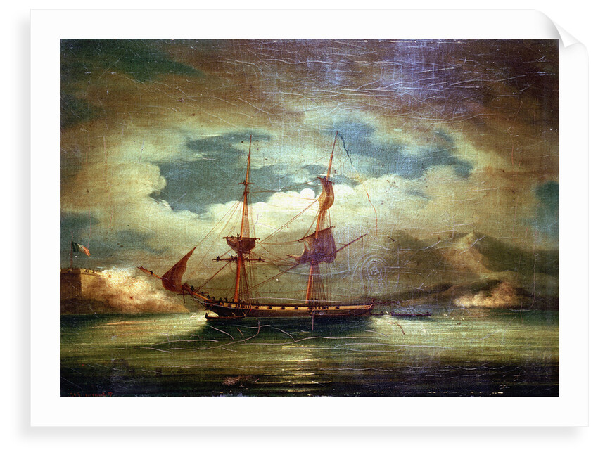 Cutting out the 'Curieux' at Martinique, 3 February 1804 by Francis Sartorius