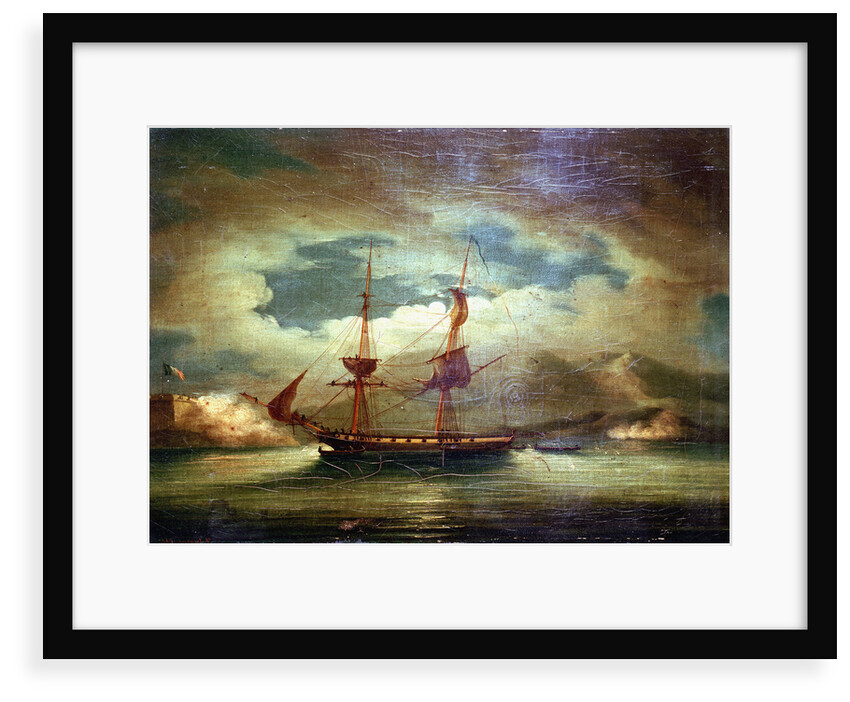 Cutting out the 'Curieux' at Martinique, 3 February 1804 by Francis Sartorius