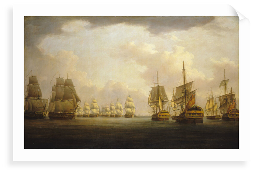 Admiral Sir Robert Calder's action off Cape Finisterre, 23 July 1805 by William Anderson
