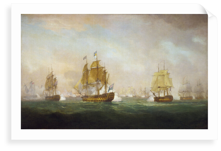 Admiral Sir Robert Calder's action off Cape Finisterre, 23 July 1805 by William Anderson