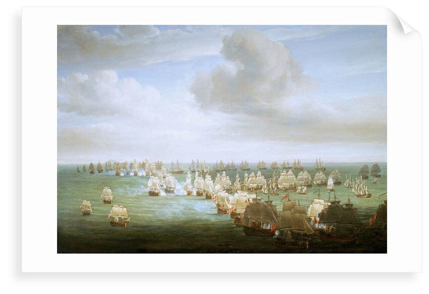 The Battle of Trafalgar, 21 October 1805, beginning of the action by Nicholas Pocock