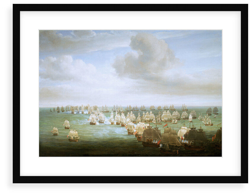 The Battle of Trafalgar, 21 October 1805, beginning of the action by Nicholas Pocock