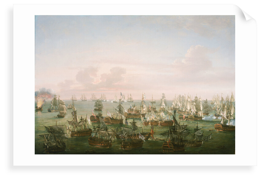 The Battle of Trafalgar, 21 October 1805, end of the action by Nicholas Pocock