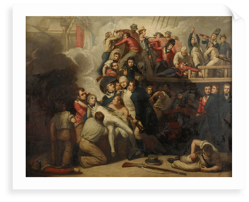 The death of Nelson at the Battle of Trafalgar, 21 October 1805 by Samuel Drummond