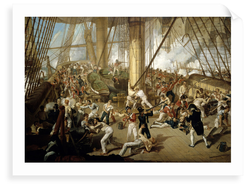 The fall of Nelson, Battle of Trafalgar, 21 October 1805 by Denis Dighton