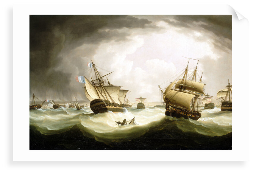 The Battle of Trafalgar, 21 October 1805, end of the action by Thomas Buttersworth