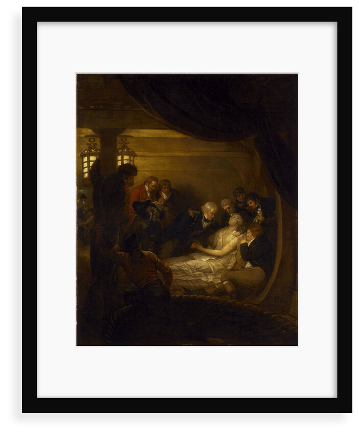 The death of Lord Nelson in the cockpit of the ship 'Victory' by Benjamin West