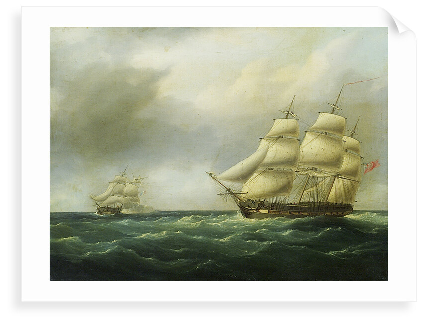 Action between HMS 'Hydra' and 'Furet', 27 February 1806 by British School