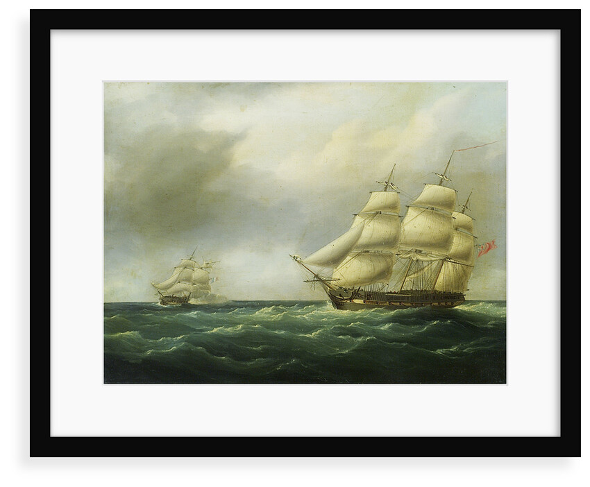 Action between HMS 'Hydra' and 'Furet', 27 February 1806 by British School