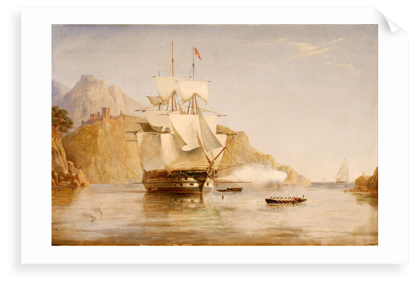 HMS 'Hydra' at Cape Bagur, 7 August 1807 by British School