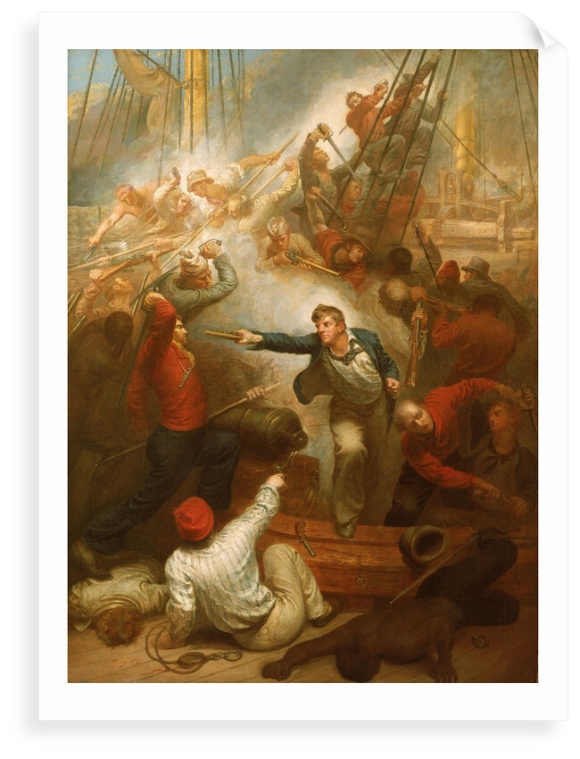 Captain William Rogers capturing the 'Jeune Richard', 1October 1807 by Samuel Drummond