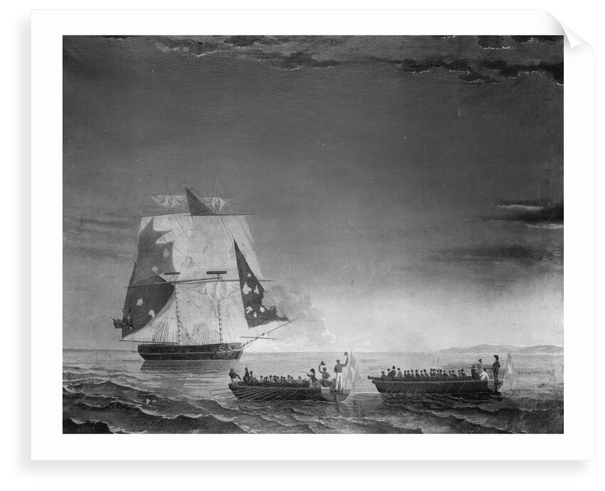 The capture of HMS 'Tickler', 4 June 1808 by British School