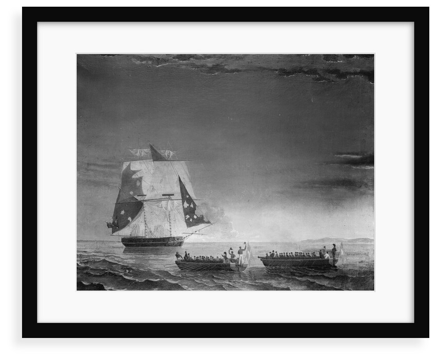 The capture of HMS 'Tickler', 4 June 1808 by British School
