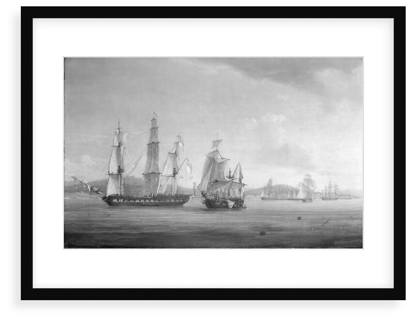 The 'Spartan's' engagement with a Neapolitan squadron, 3 May 1810: end of the action by Thomas Whitcombe