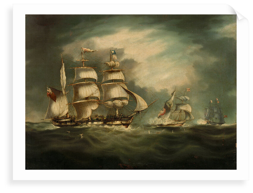 Capture of the 'Gypsy', 30 April 1812 by Thomas Buttersworth