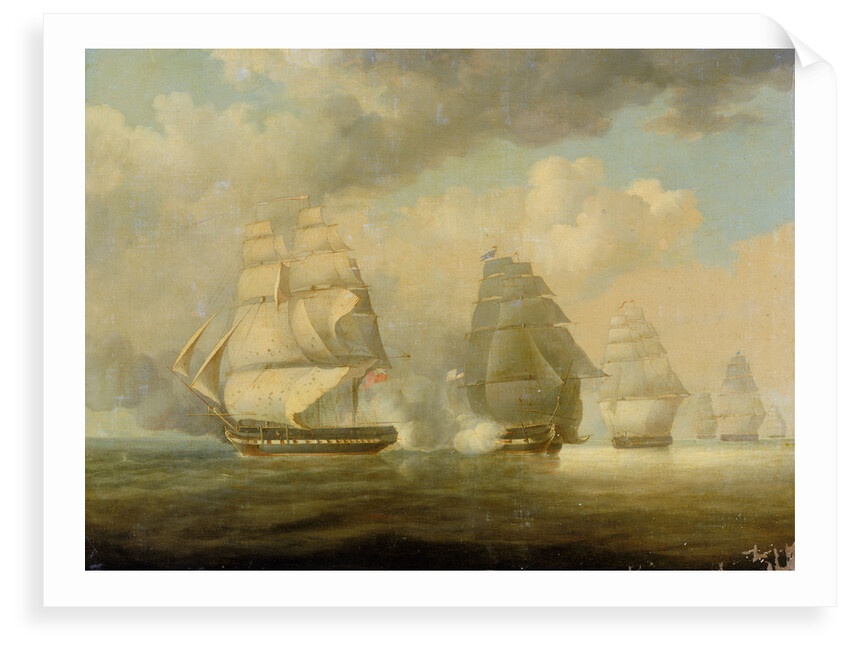 Escape of HMS 'Belvidera', 23 June 1812 by William John Huggins