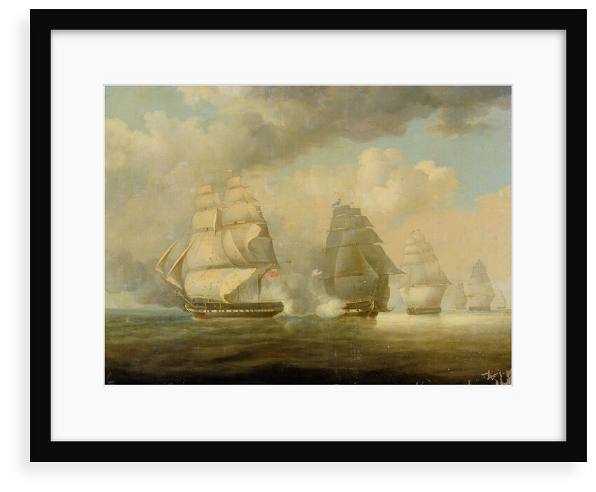 Escape of HMS 'Belvidera', 23 June 1812 by William John Huggins