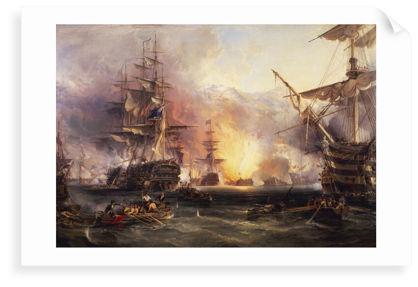 The bombardment of Algiers, 27 August 1816 by George Chambers the Elder