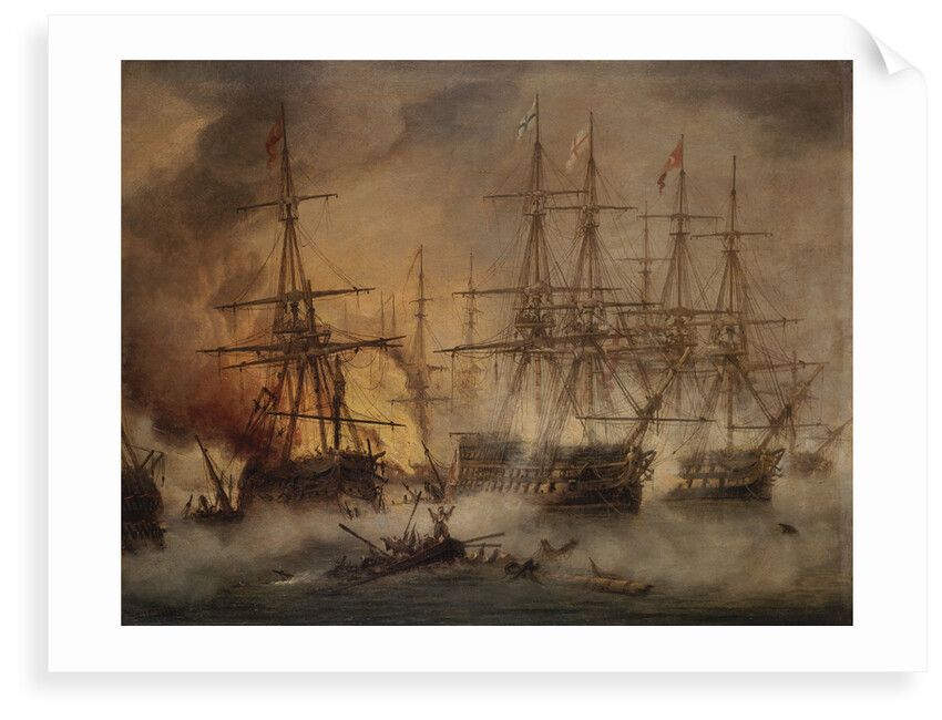 The Battle of Navarino, 20 October 1827 by Thomas Luny