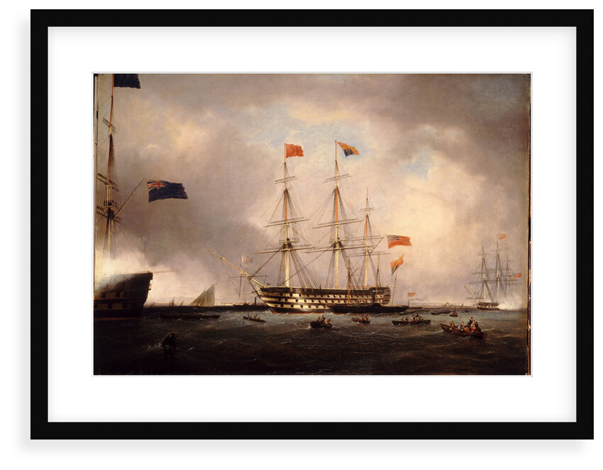 Queen Victoria's visit to HMS 'Queen' at Portsmouth, 1 March 1842 by Robert Strickland Thomas