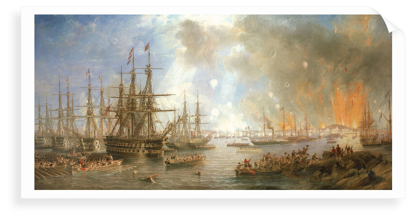The bombardment of Sveaborg, 9 August 1855 by John Wilson Carmichael