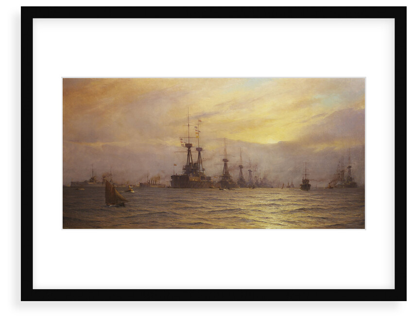 Arrival of the fleet for the coronation review by Alma Claude Burlton Cull